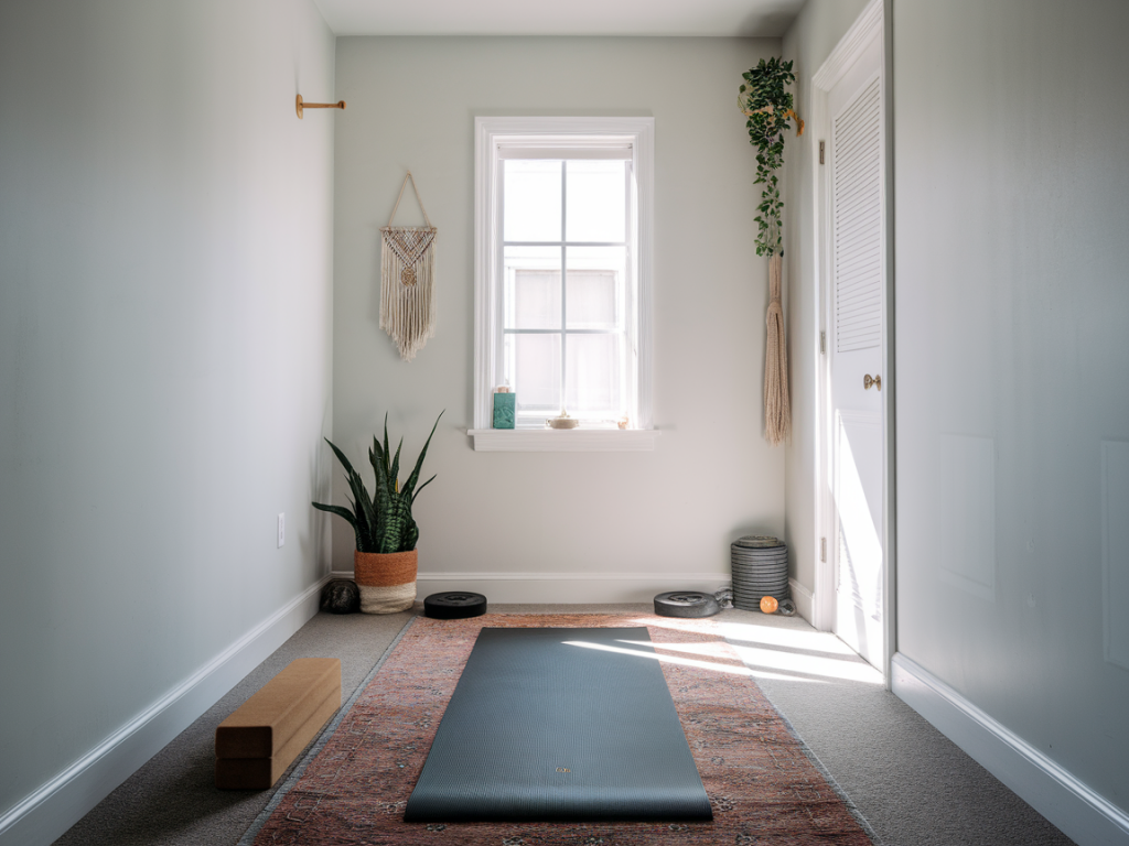 Quel équipement minimal installer dans un studio de 10 m2 pour pratiquer yoga, renforcement et cardio sans compromis