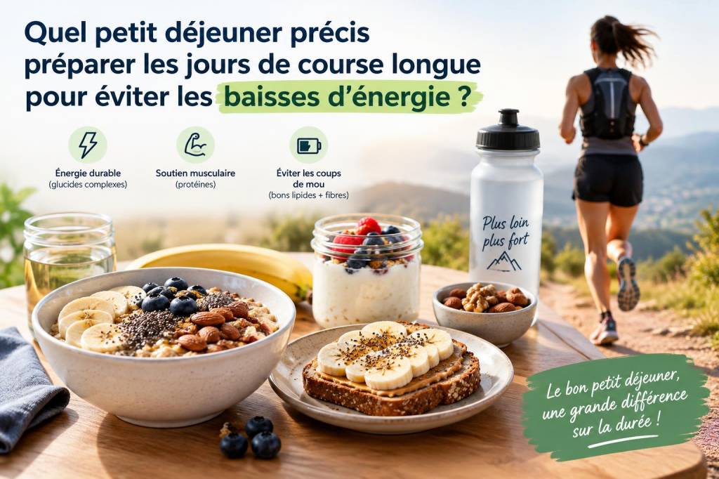 Quel petit-déjeuner précis préparer les jours de course longue pour éviter les baisses d'énergie
